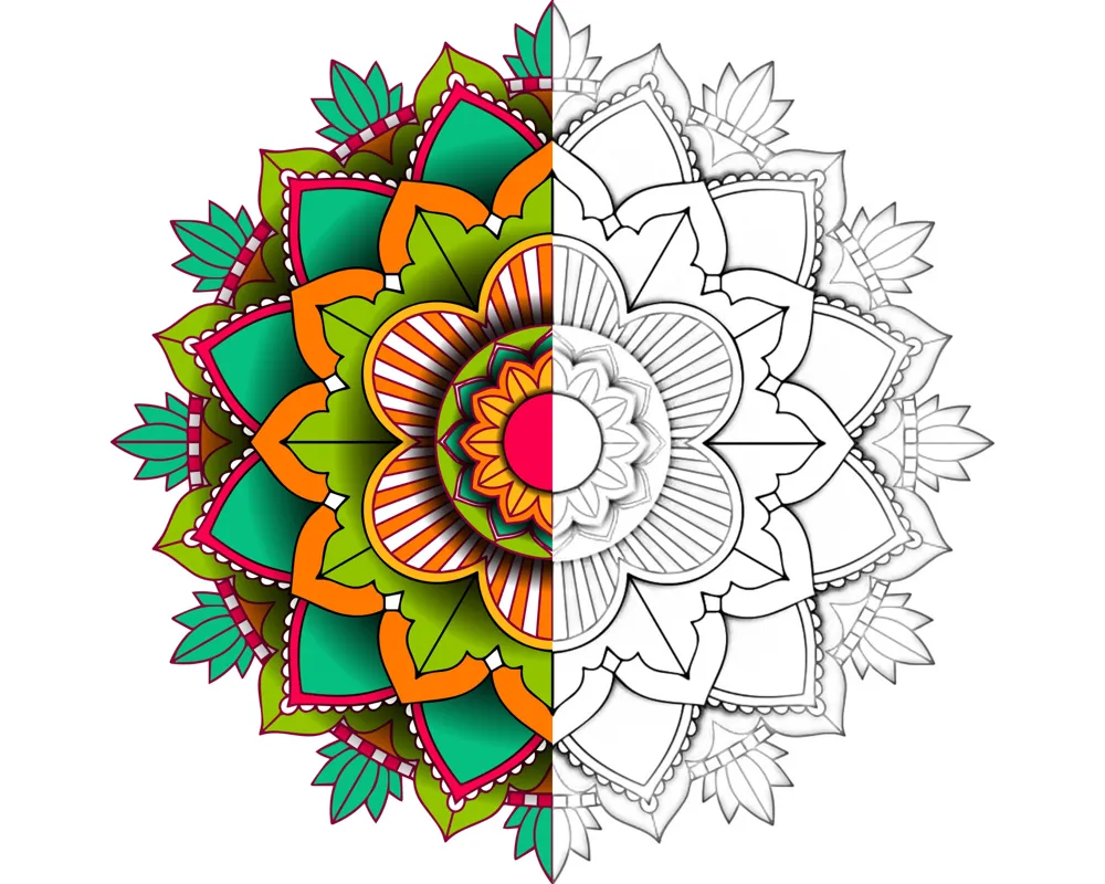 Printable Mandala Coloring Pages, Stress Relief Activity (Digital Download)